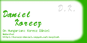daniel korecz business card