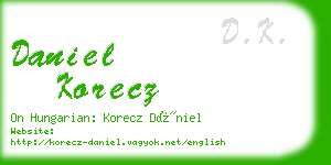 daniel korecz business card